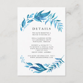 Cartão De Informações Indigo Folaves | Pormenores sobre Casamentos