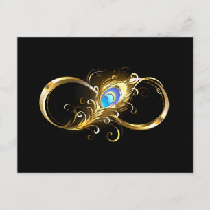 Cartão De Informações Infinidade com a pena Pavão de Ouro