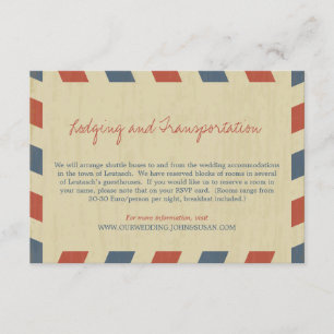 Cartão De Informações Informações Antigas sobre Casamento de Correio Aér