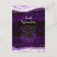 Informações de Casamento em Geodo Roxo e Prata
