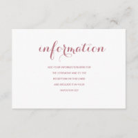 Informações de Casamento Simples e Moderno em Rose