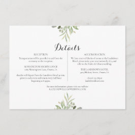 Cartão De Informações Informações de Detalhes do Script de Casamento Ver