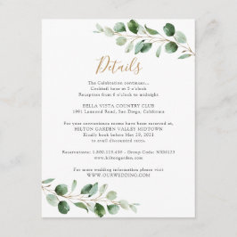 Cartão De Informações Informações detalhadas da folhagem elegante de euc