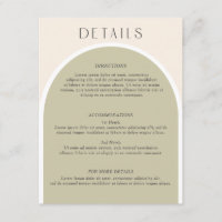 Informações detalhadas do casamento com arco moder