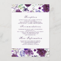 Informações do Casamento Flores Violeta Ameixa Con