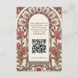 Cartão De Informações Informações do Site de Casamento com Código QR Art