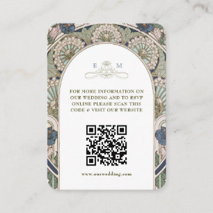 Cartão De Informações Informações do Site de Casamento com Código QR Art