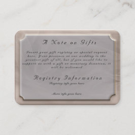 Cartão De Informações Informações especiais sobre qualquer Tecido de gui