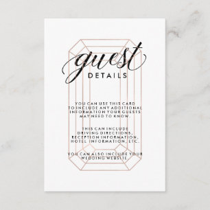 Cartão De Informações Informações Geométricas Modernas de Convidado de D