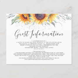 Cartão De Informações Informações para Convidados da Florada de Girassói