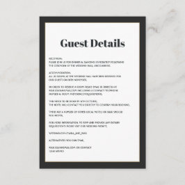 Cartão De Informações Informações para Convidados de Casamento Geométric