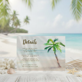 Cartão De Informações Informações para Convidados do Casamento na Palmei