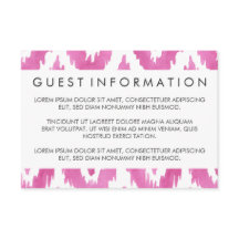 Informações para Convidados do Hot Pink Ikat