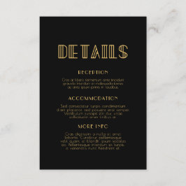 Cartão De Informações Informações sobre convidados de casamento do Vinta