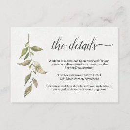 Cartão De Informações Informações sobre Cores Aquáticas/Cartão de Gabine