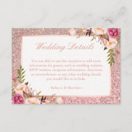 Cartão De Informações Informações sobre Detalhes do Casamento da Literat