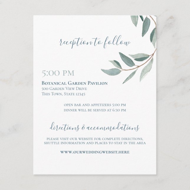 Cartão De Informações Informações sobre Sage de Aquarela Botânica e Vinh (Frente)