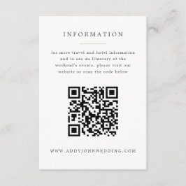 Cartão De Informações Informações sobre Verde e Branco e Hidrangea