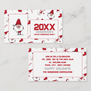 Cartão De Informações Ingresso para Festa de Natal com Papai Noel e Bone