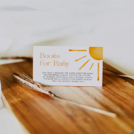 Cartão De Informações Ingressos de livros retrô do sol para o bebé 