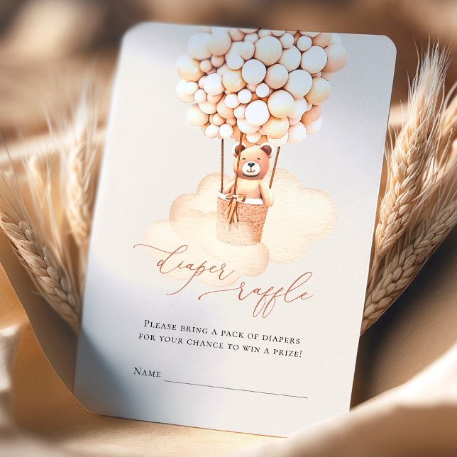 Cartão De Informações Ingressos para Sorteio de Fraldas Balões do Urso M (Criador carregado)