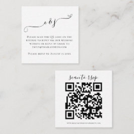 Cartão De Informações Iniciais Script de Código QR Casamento de Código B