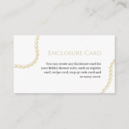 Cartão De Informações Inserir placa | Chá de panela Pérolas e Prosecco