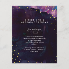 Cartão De Informações Inserto de Casamento de Aquarela Preta Moderna Abs