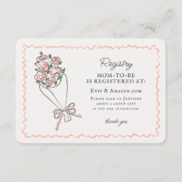 Cartão De Informações Inserto de Registro de Flores Frescas do Mercado d