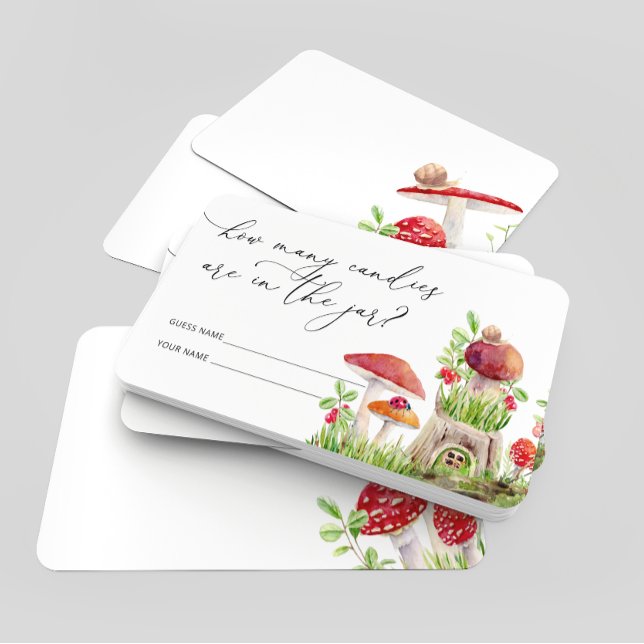 Cartão De Informações Insetos Cogumelo Quantas Candies no Jar (Criador carregado)