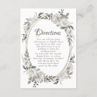 Instruções de casamento ovais florais Cherish Vint
