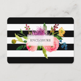 Cartão De Informações Instruções de PixDezines mitzvah/DIYstripes/floral