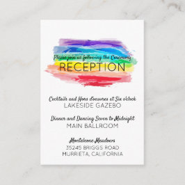 Cartão De Informações Invólucro de Recepção de casamento do Rainbow Wate