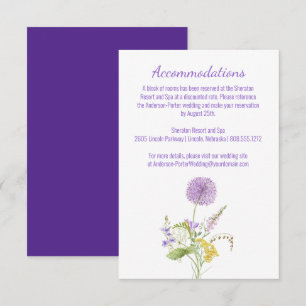 Cartão De Informações Invólucro Floral do Allium Roxo