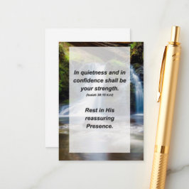 Cartão De Informações Isaiah 30:15 Em silêncio e confiança