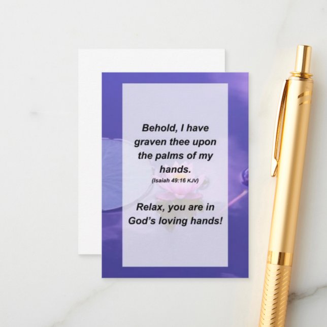 Cartão De Informações Isaiah 49:16, Contemplem-me. (Frente/Verso In Situ)