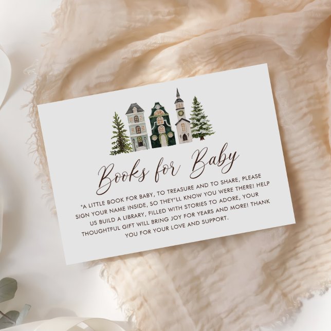 Cartão De Informações It Takes a Village Baby Shower  Books for Baby (Criador carregado)