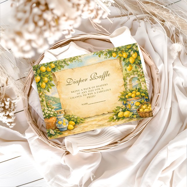 Cartão De Informações Italian Lemon Garden Diapper Raffle (Criador carregado)