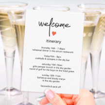 Itinerário do Final de Semana do Casamento Moderno