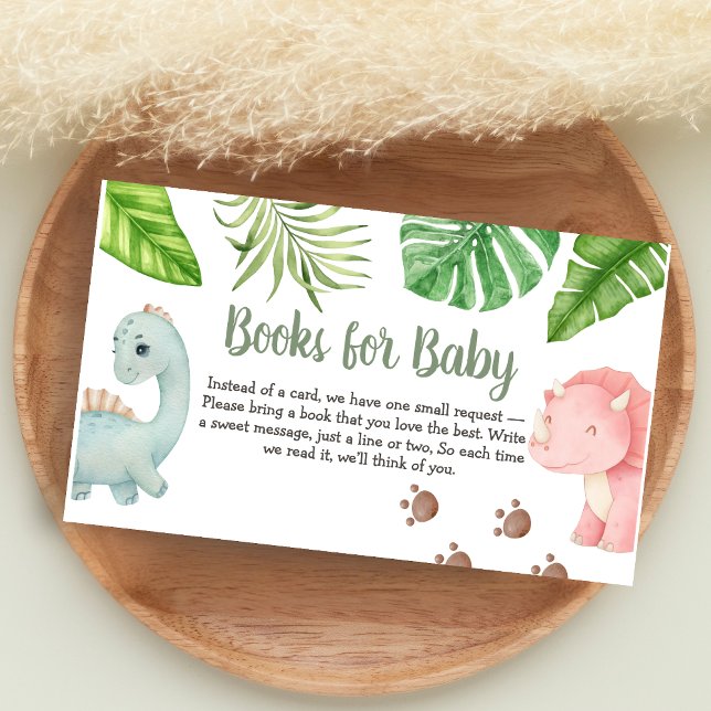 Cartão De Informações It's a Boy Dinosaur Baby Shower Books for Baby (Dinosaur Baby Shower Books for Baby)