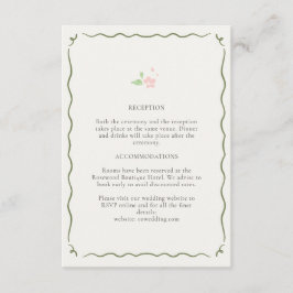 Cartão De Informações Ivory | Whimsical Floral Wedding Enclosure Card