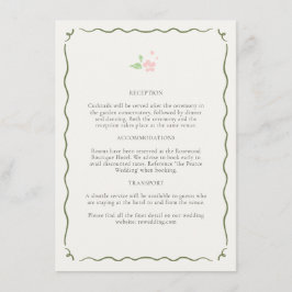 Cartão De Informações Ivory | Whimsical Floral Wedding Enclosure Card