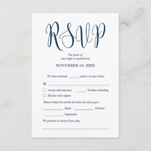 Cartão De Informações Janto de casamento moderno convida RSVP Enclosure 