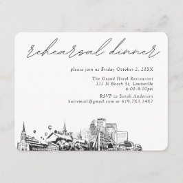 Cartão De Informações Janto de Ensaios Elegantes sobre Casamentos de Lou