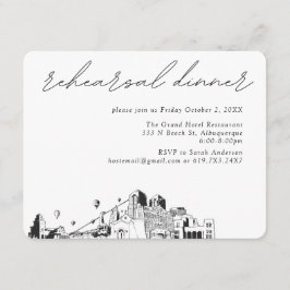 Cartão De Informações Janto Elegante de Casamento Albuquerque