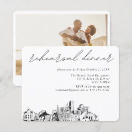 Cartão De Informações Janto Elegante Denver Wedding
