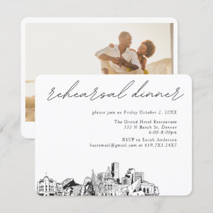 Cartão De Informações Janto Elegante Denver Wedding
