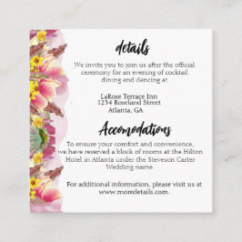 Cartão De Informações Jardim Botânico Floral