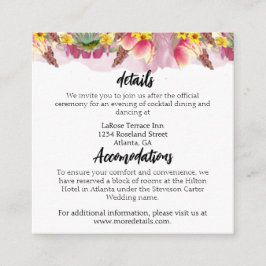 Cartão De Informações Jardim Botânico Floral