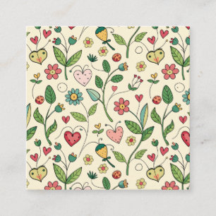 Cartão De Informações Jardim de Amor Blooming